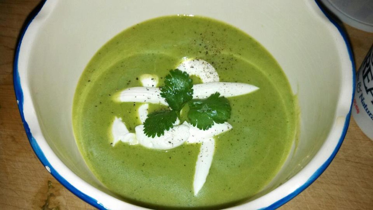 Spicy Avocado Cilantro Gazpacho