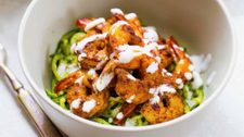 Spicy Shrimp with Pesto Zucchini Noodles