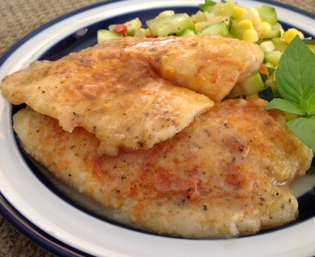 Light Sauteed Tilapia With Lemon Broth