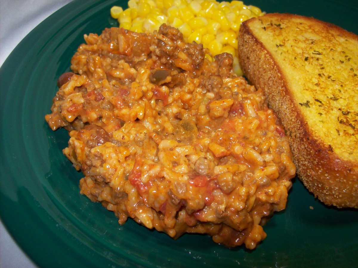 Cheesy Chili and Rice Skillet