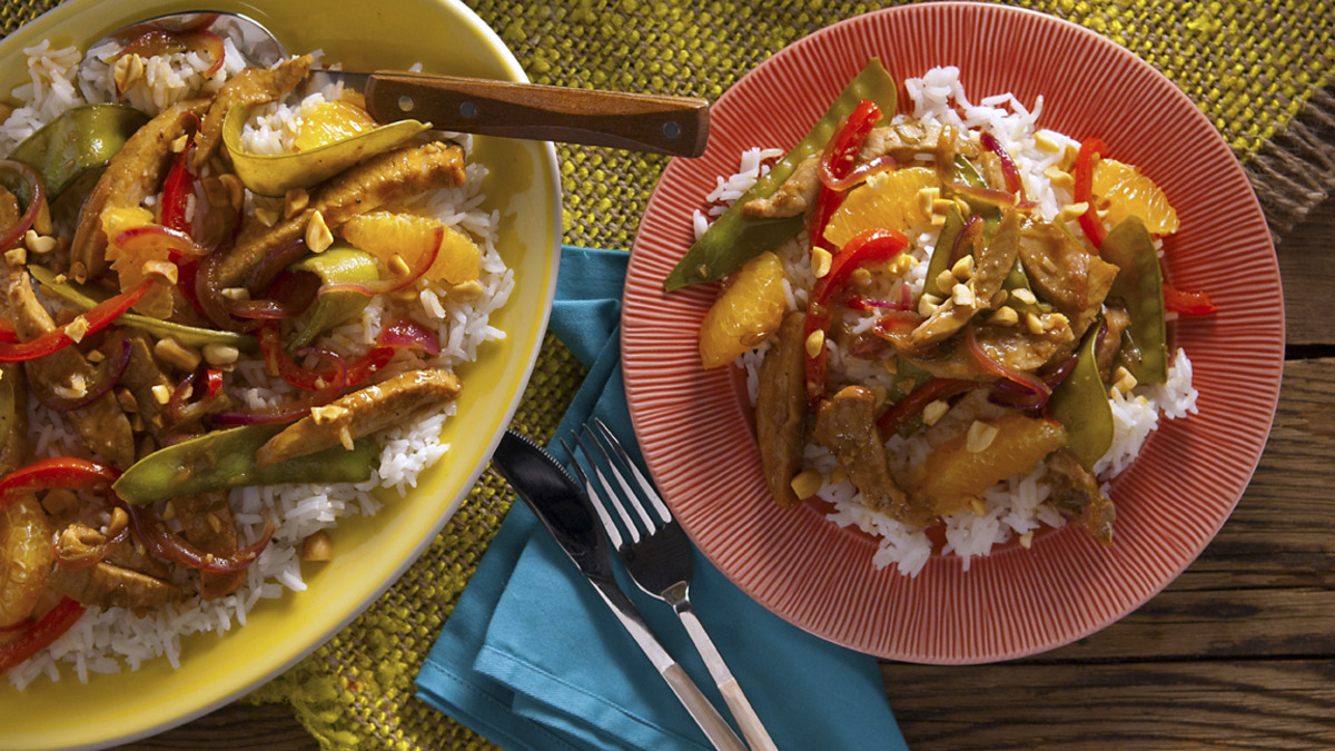 5-Spice Pork Stir Fry With Mandarin Oranges