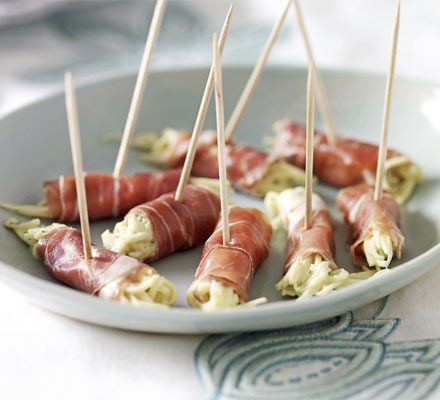 Prosciutto & celeriac twists