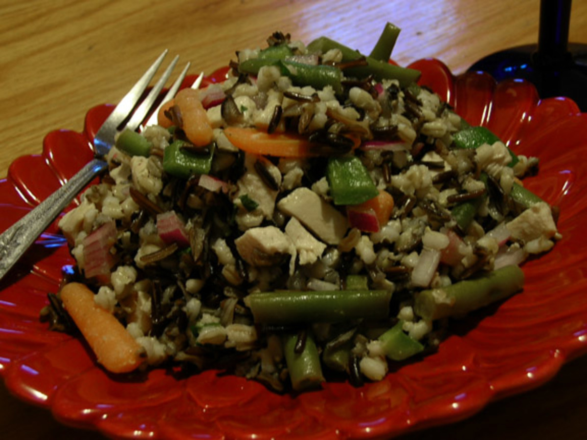 Piquant Turkey-Wild Rice Salad (No Mayo)