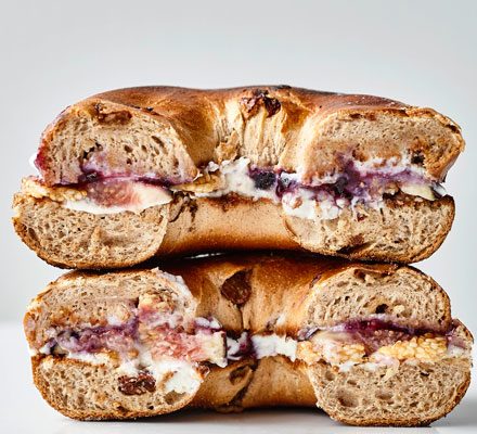 Ricotta, fig & sesame bagel
