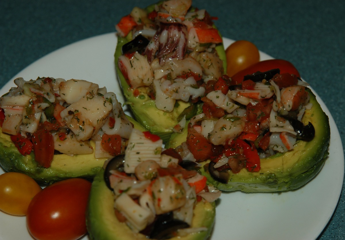 Avocado Stuffed With Seafood