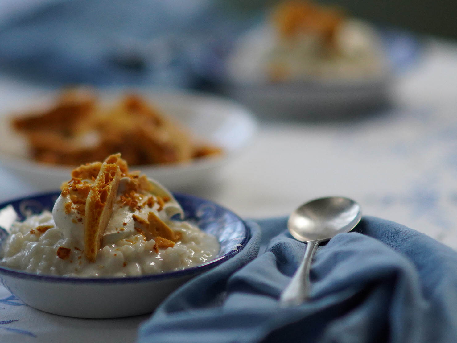 Rachel Khoo's Old school rice pudding with Chantilly cream and homemade honeycomb