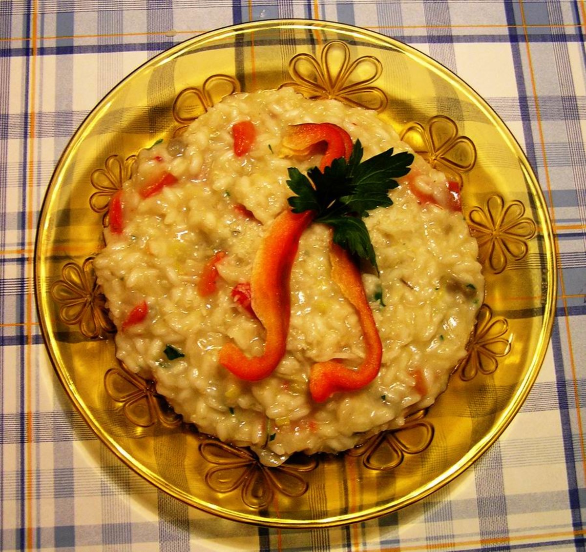 Artichoke and red pepper risotto