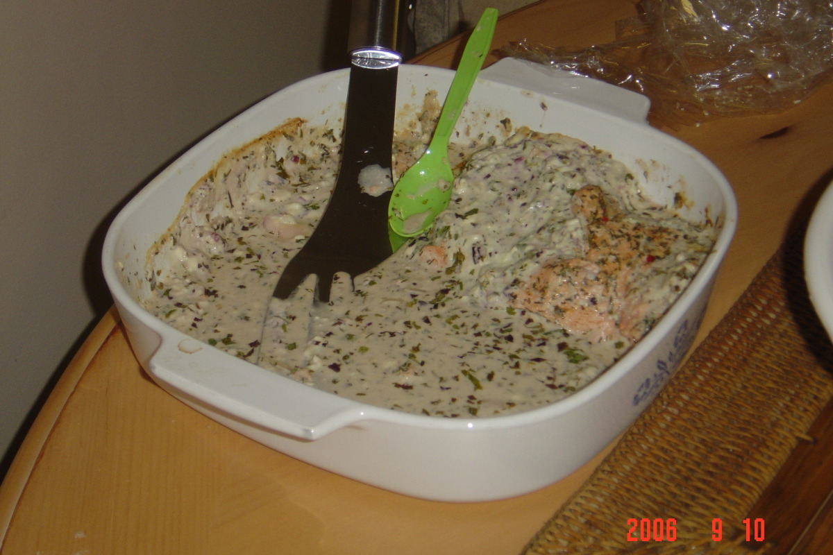 Feta Spinach Salmon Roast