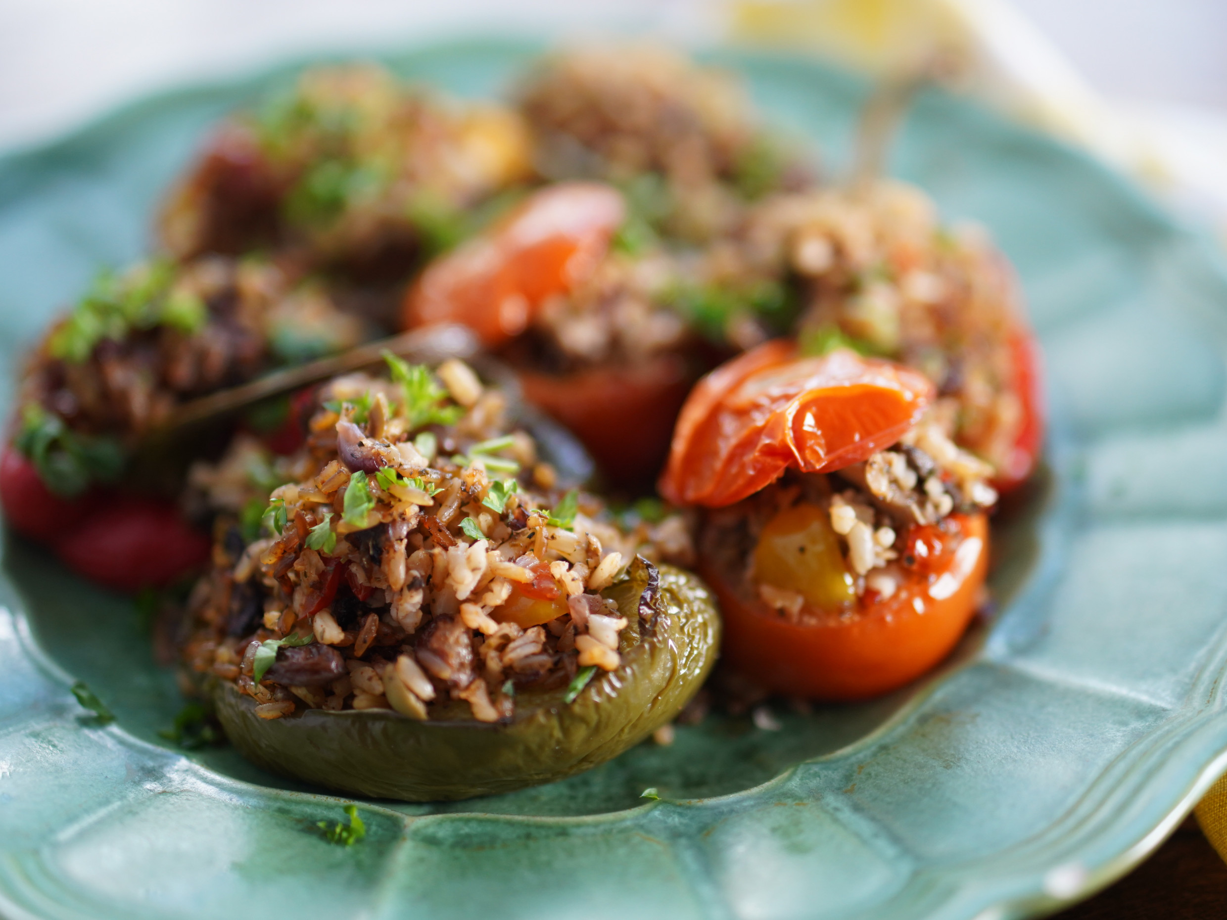 Rachel Khoo's Peppers stuffed with smoky paprika rice