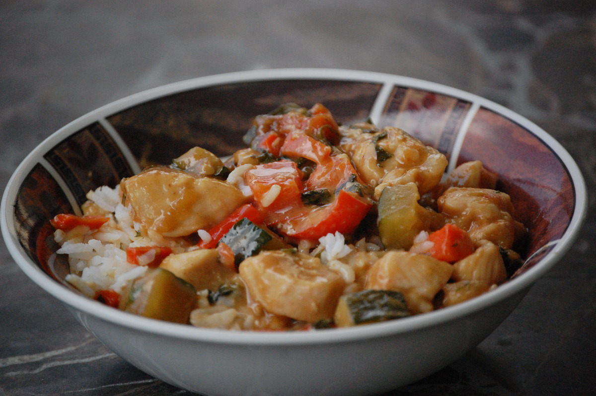 Spicy Cilantro Peanut Chicken