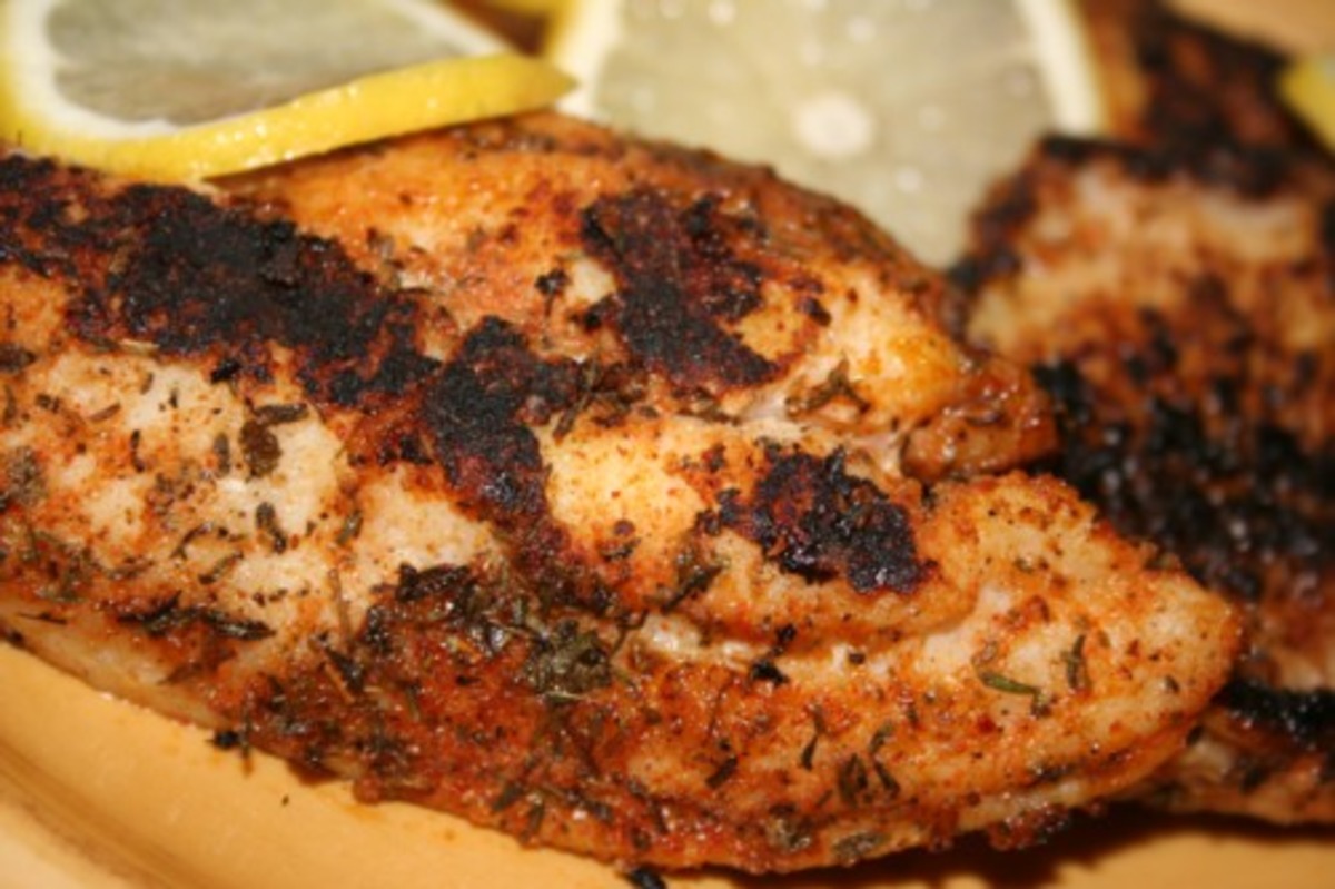 Blackened Catfish with Lemon