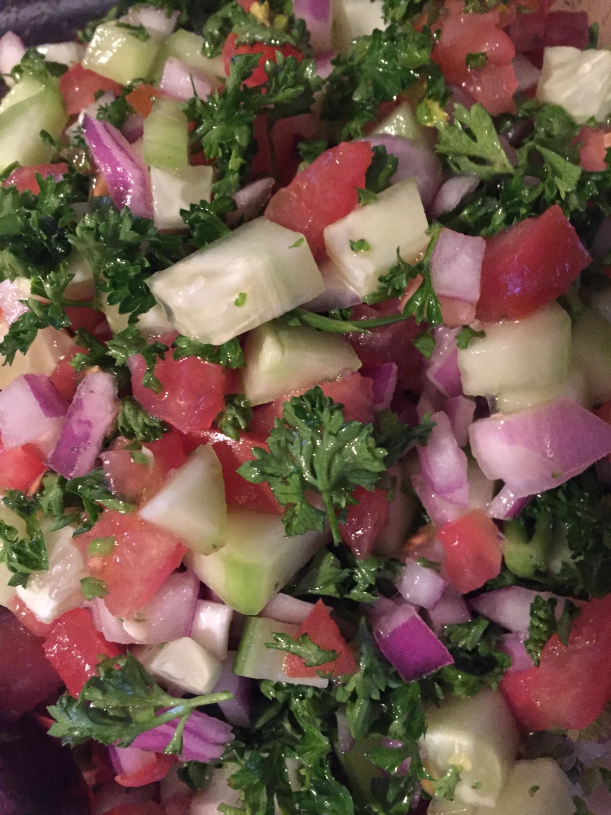Persian Tomato and Cucumber Salad (Salad Shiraz)