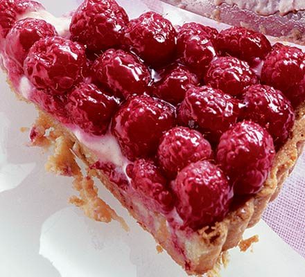 Raspberry, lemon & frangipane tart