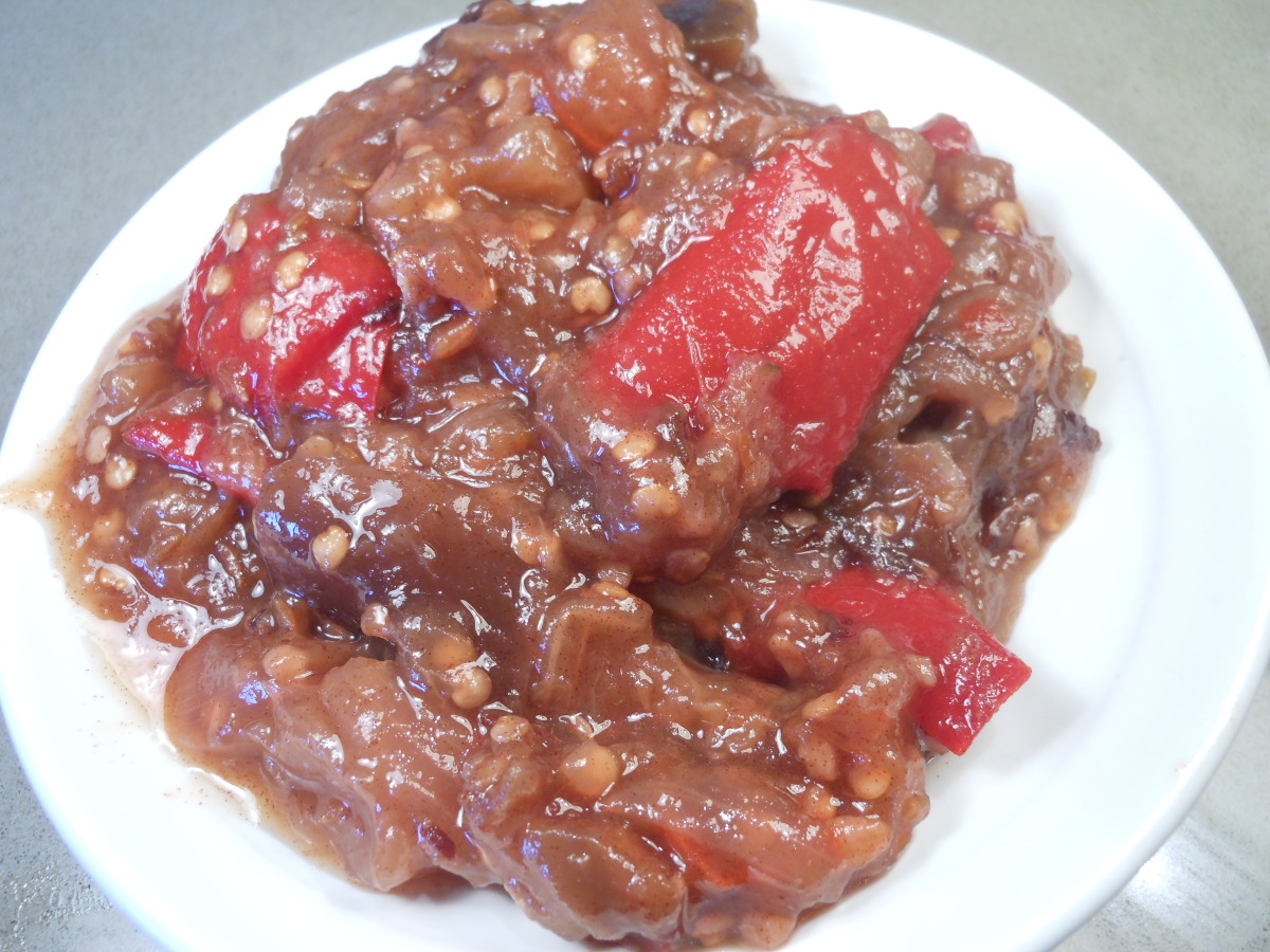 Spicy Eggplant and Capsicum Chutney