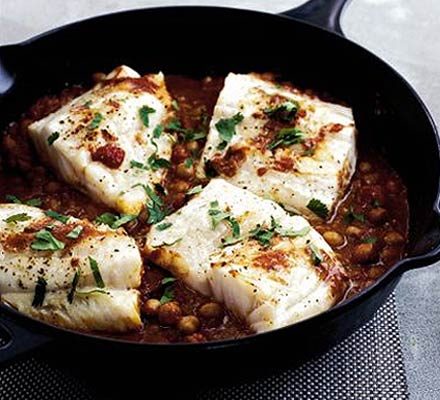 Roast fish with chickpeas & ginger
